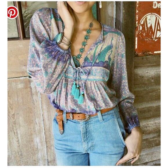 SPELL DESIGNS & THE GYPSY COLLECTIVE XANADU BLOUSE XS WORN ONCE ONLY - Picture 9 of 16